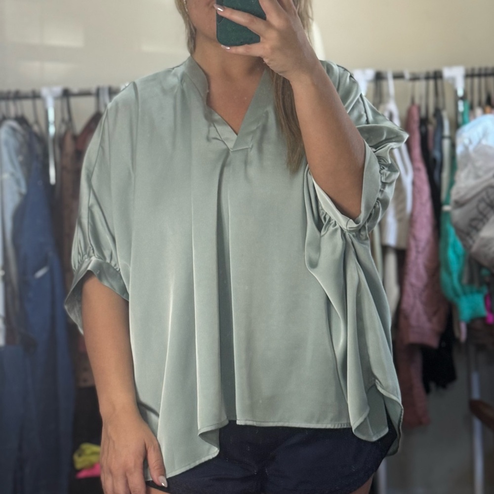 Satin Oversized Blouse by Entro